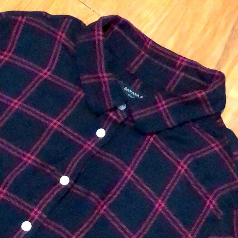 Banana Republic Dillion Classic Fit Plaid Button Down Shirt Size XS Petite